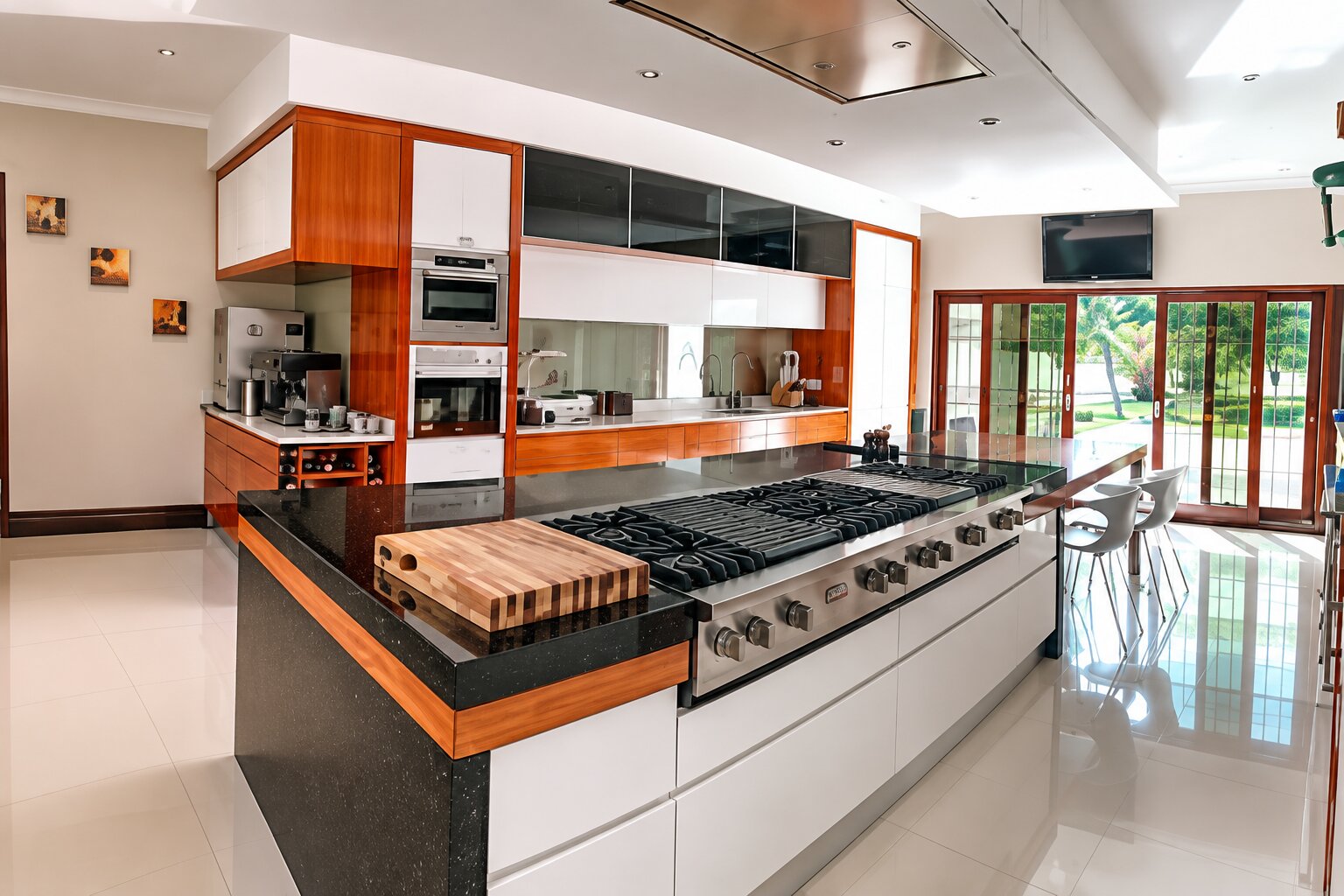 Palm Lane Estate kitchen and entertainment area